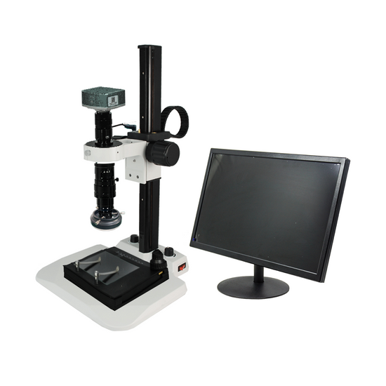 0.35-4.5X 2.0 Megapixels CMOS LED Light LED Transmitted Light Track Stand XY Stage Travel Distance 75x55mm Video Zoom Microscope MZ02210015