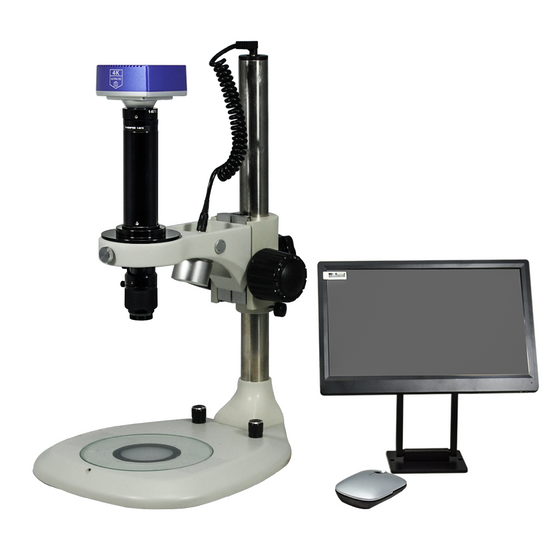 0.7-4.5X 8 Megapixels CMOS Post Stand LED Dual Illuminated Light  Video Zoom Microscope MZ02120112