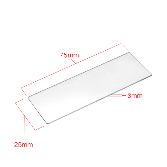 10pc Plane Slide Microscope Slide Glass Slides with 4 Polished Transparent Edges(3mm 10pc) SL39103103