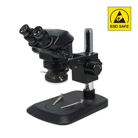 7-50X ESD Safe UV FREE LED Light Post Stand ESD Binocular Zoom Stereo Microscope SZ02090123