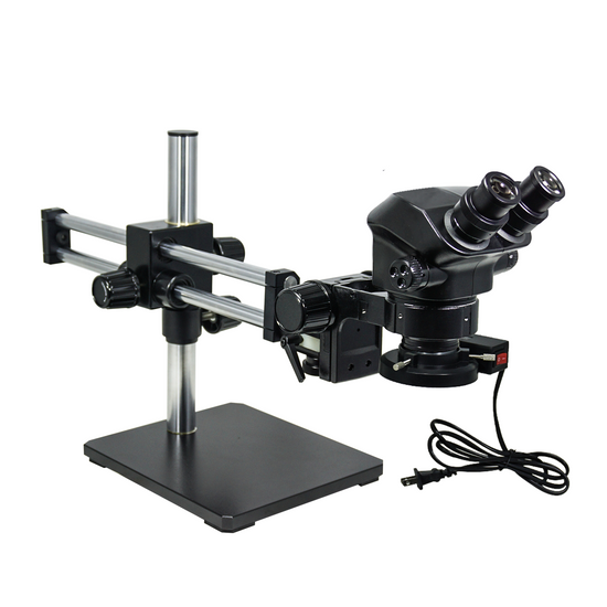 7-50X ESD Safe Dual Arm Stand Fluorescence Light Binocular Zoom Stereo Microscope SZ02090542