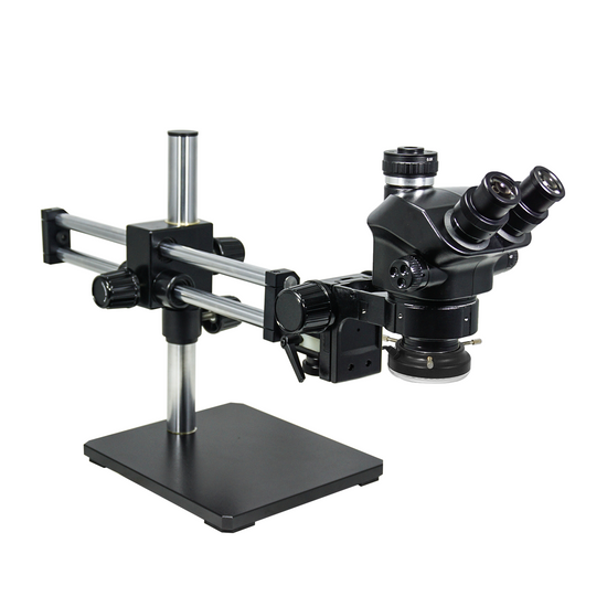 7-50X LED Light ESD Safe Dual Arm Stand Trinocular Zoom Stereo Microscope SZ02090554