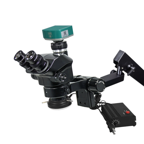 2.0 Megapixels 7-50X CMOS LED Light Flexible Arm ESD Safe Trinocular Zoom Stereo Microscope SZ02090655