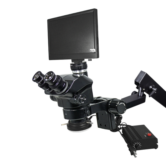 2.0 Megapixels 7-50X CMOS LED Light Flexible Arm ESD Safe Trinocular Zoom Stereo Microscope SZ02090657
