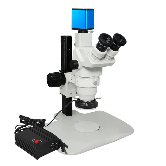 2.0 Megapixels 6.7-45X CMOS LED Light Track Stand Trinocular Zoom Stereo Microscope SZ02020052