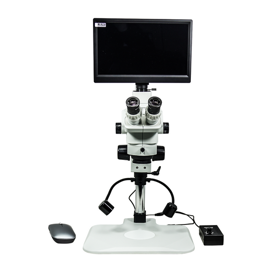 2.0 Megapixels 6.7-45X CMOS LED Light Post Stand Trinocular Zoom Stereo Microscope SZ02020237