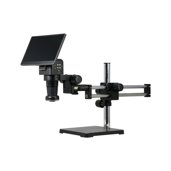 4K Digital Inspection Microscope, Dual Arm Boom Stand, 11.6” HDMI/USB