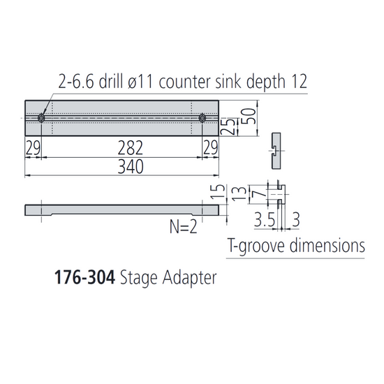 Stage Adapter Mitutoyo-176-304