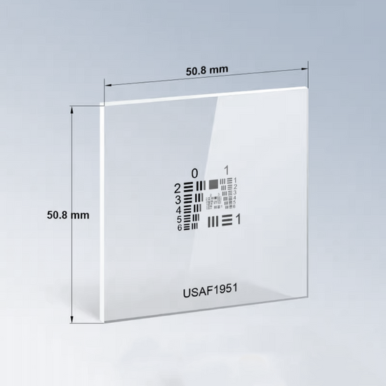 Manufacturing Precision ±0.5μm Glass Resolution Test Target (USAF1951 Style, 2x2″, Positive) CT20060101
