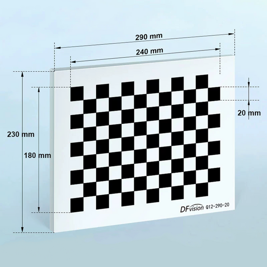 Manufacturing Precision ±0.5μm White Glass Checkerboard Calibration Target (290x230mm 12x9) CT20020101