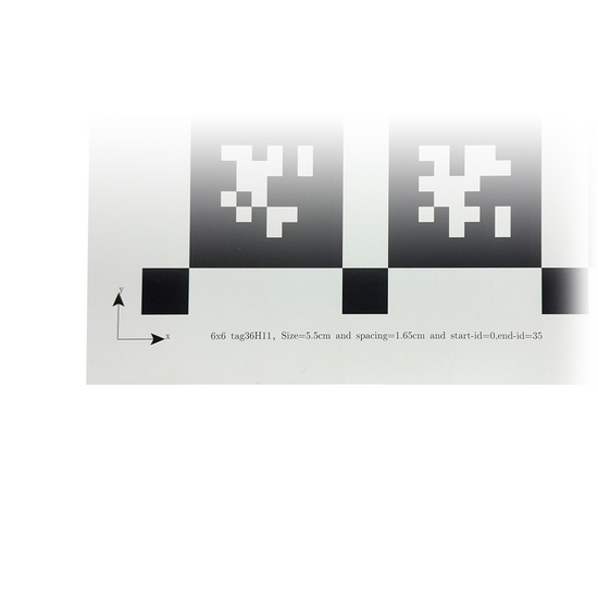 Manufacturing Precision ±10μm Glass Checkerboard Calibration Target compatible with Aprilgrid (500x500mm 6x6) CT20090102