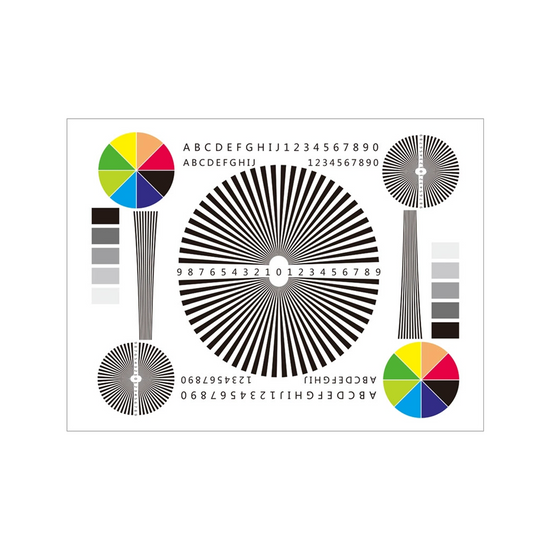 Reflective Lens Focusing Test Card (800x600mm) CT20071401