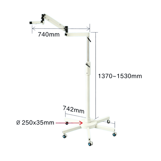 Vertical Post Height 1370-1530mm 5/8″Surgical Pneumatic Arm Floor Stand ST07071302