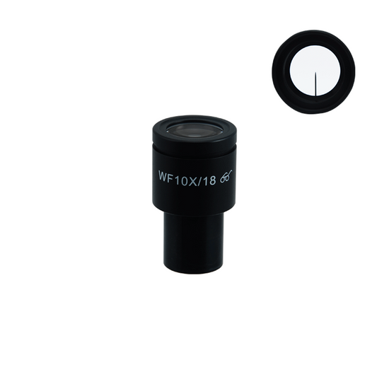 WF 10X Widefield Microscope Eyepiece with Pointer, High Eyepoint, 23.2mm, FOV 18mm (One)