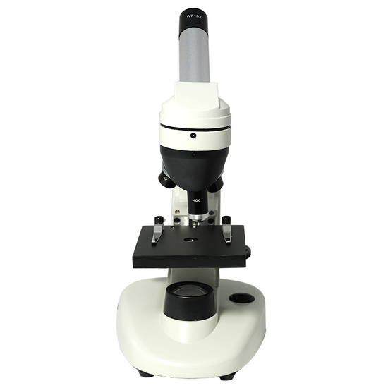 40X-400X Beginner Biological Compound Microscope, Monocular, LED Light
