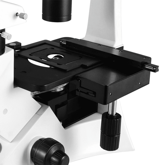 Attachable Microscope Mechanical Stage XY Translation + Slide Holder for Inverted Compound Microscopes
