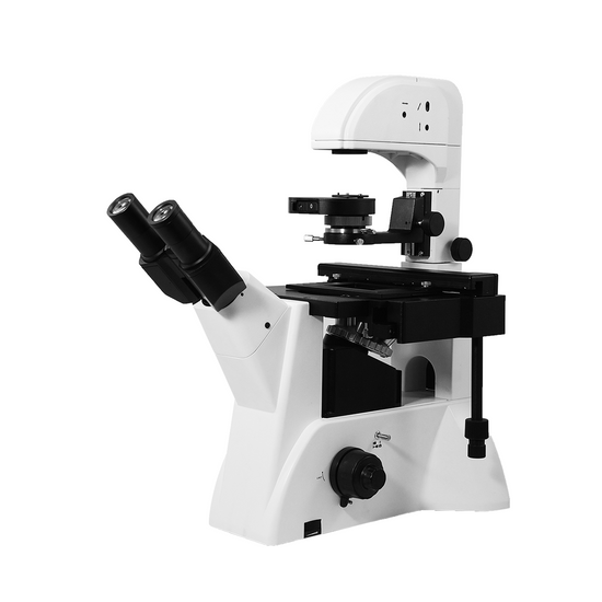 100X-400X Inverted Biological Compound Laboratory Microscope, Trinocular, Long Working Distance