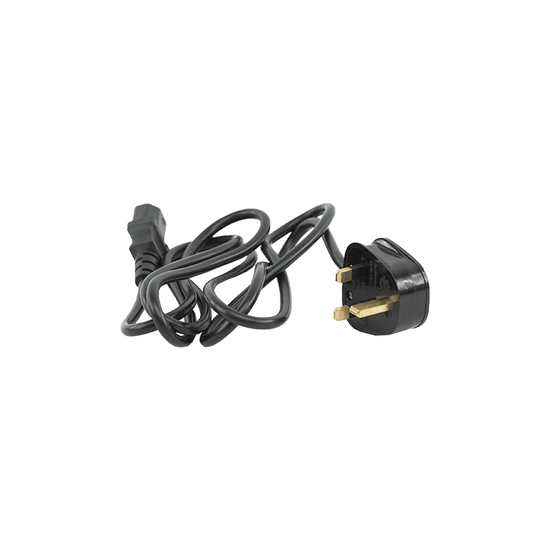 Power Cord IEC-320-C13 to UK BS1363 3 Pin Plug, 1.8m (6 ft)