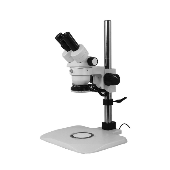 10X/30X Super Widefield Stereo Microscope, Binocular, Post Stand, LED Ring Light and Back Light