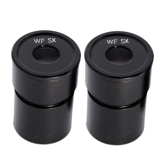 WF 5X Widefield Microscope Eyepieces, High Eyepoint, 30.5mm, FOV 20mm (Pair)