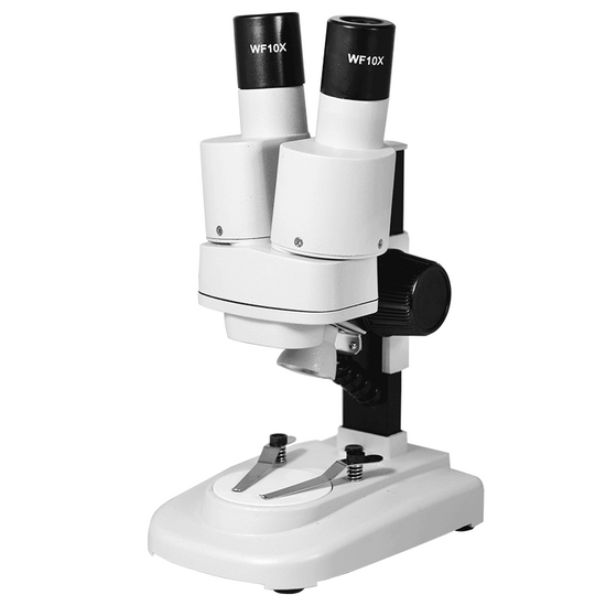 20X Widefield Portable Stereo Microscope 90° Viewing Angle, LED Top Light for Hobbyists, Collectors, Beginners