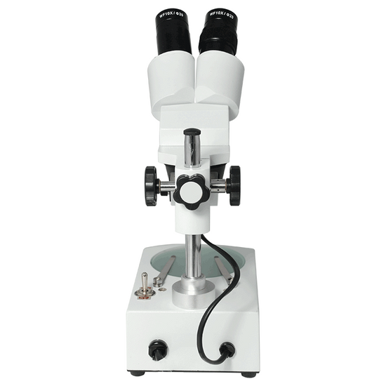 20X/40X Widefield Forward Binocular Stereo Microscope Dual Light Post Stand