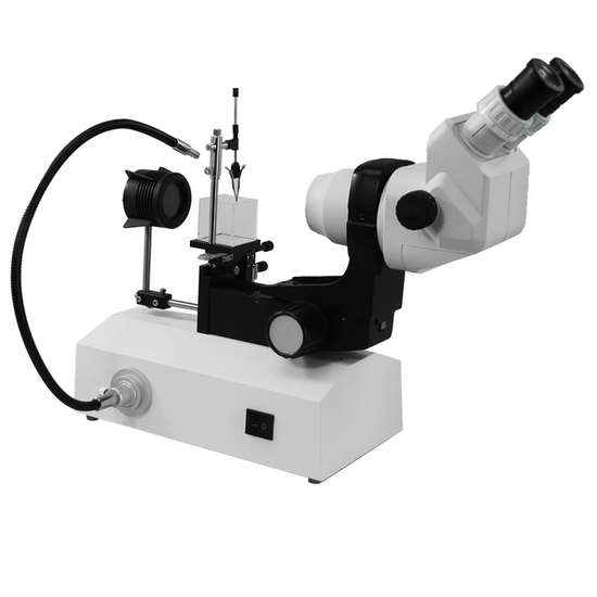 6.7X-45X Professional Jewelry Gem Stereo Zoom Microscope, LED Light, Horizontal Oil-Immersed Gem Stand