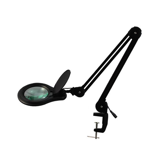 ESD 8 Diopter (3X Magnification) LED Magnifying Lamp with Clamp, 5 inch Lens + Flip Cover