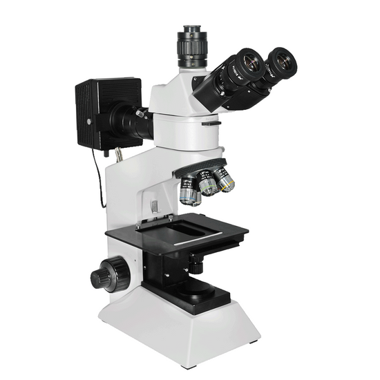 50X-1000X Metallurgical Microscope, Trinocular, Halogen Light, Bright Field