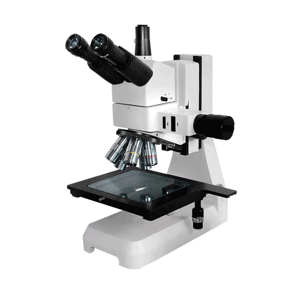 20X-500X Metallurgical Microscope, Trinocular, LED Light, Bright Field + Polarizing Kit