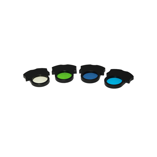 24mm Color Filter Kit for Compound Microscopes (Blue, Green, Yellow, Matte White)