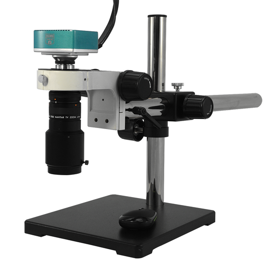 6X Industrial Inspection Video Zoom Microscope, Boom Stand + HDMI Camera