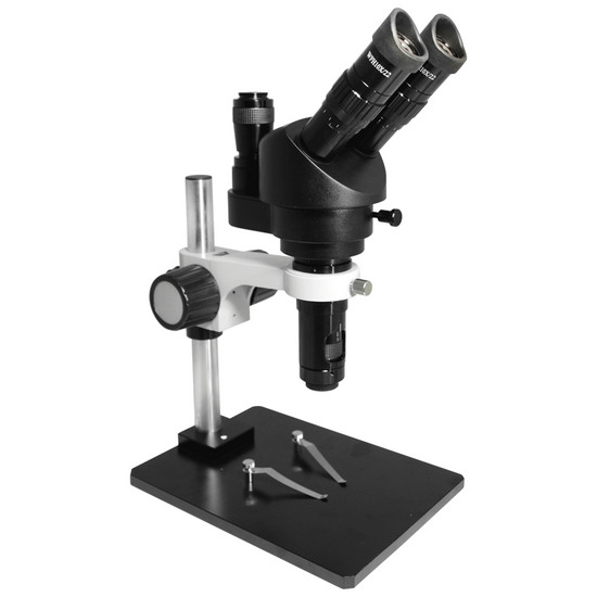 15X-100X Industrial Inspection Video Zoom Microscope, Trinocular, Post Stand
