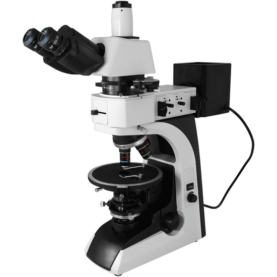 40X-600X Polarizing Microscope, Trinocular, Dual Halogen Light, for Geology, Petrology, Laboratories