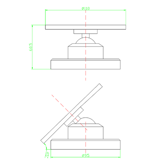 360° Adjustable Oblique Tilting Microscope Stage