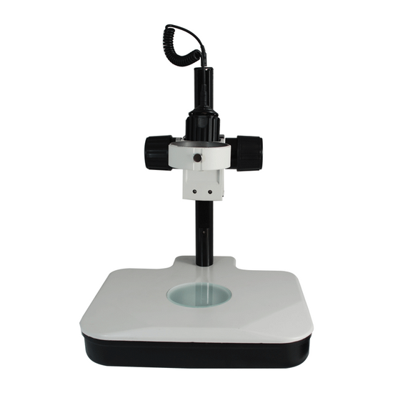 Microscope Track Stand, 76mm Coarse Focus Rack, Top and Bottom Light, Halogen and Fluorescent