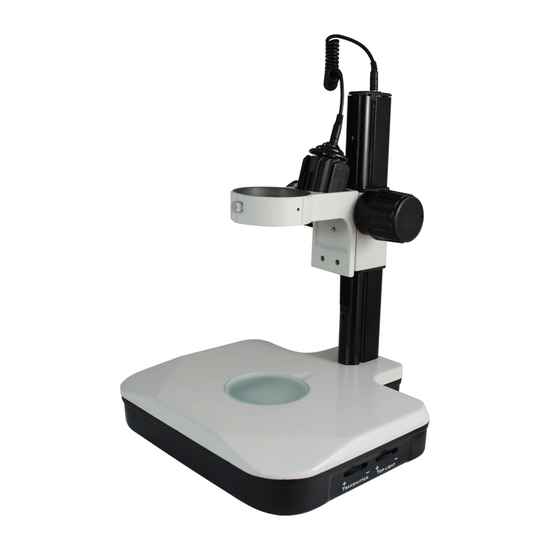 Microscope Track Stand, 83mm Coarse Focus Rack, Top and Bottom Light, Halogen and Fluorescent