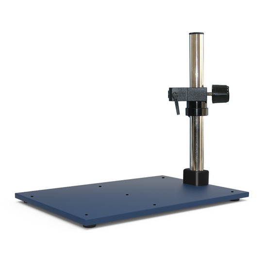 Microscope Post Stand with 3 Hole Pin Mount Adapter, Extra Heavy Duty Base (Large)