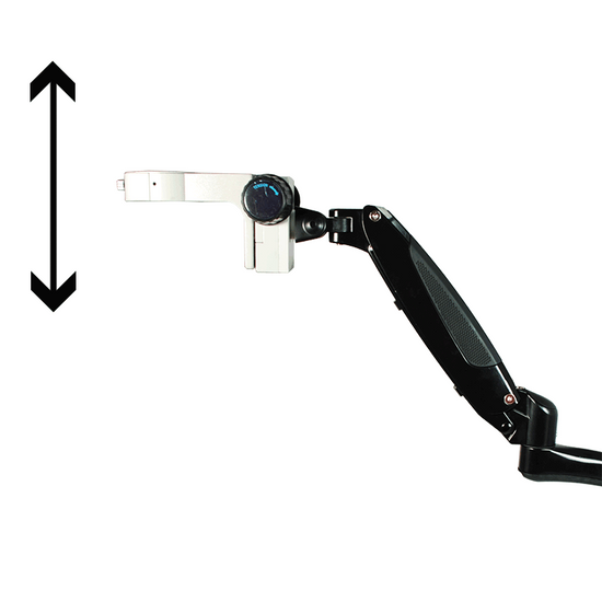 Microscope Pneumatic Arm, Clamp Stand, 83mm Focus Rack