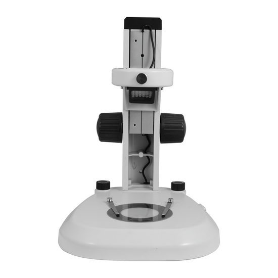 Microscope Track Stand, 76mm Coarse Focus Rack, Top and Bottom LED Light (Dimmable)