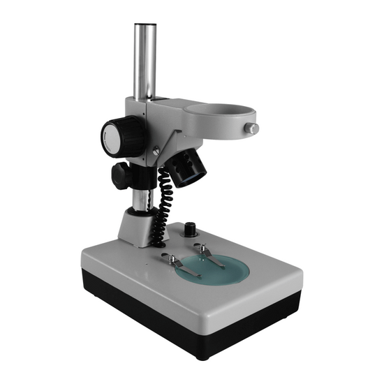 Microscope Post Stand, 76mm Coarse Focus Rack, Top and Bottom Light, Halogen and Fluorescent (Dimmable)