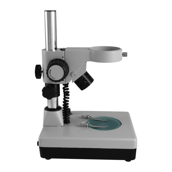 Microscope Post Stand, 76mm Coarse Focus Rack, Top and Bottom Light, Halogen and Fluorescent (Dimmable)