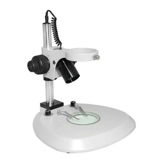 Microscope Post Stand, 76mm Fine Focus Rack, Top and Bottom LED Light (Dimmable)