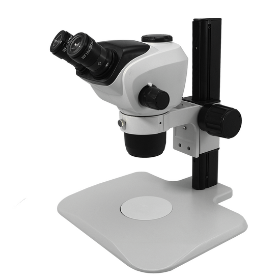 6.6X-51X WF Binocular Zoom Stereo Microscope Track Stand High Eyepoint Eyepiece