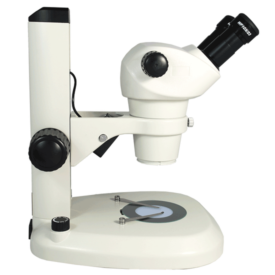 6X-50X Widefield Zoom Stereo Microscope, Binocular, Track Stand, LED Top and Bottom Light