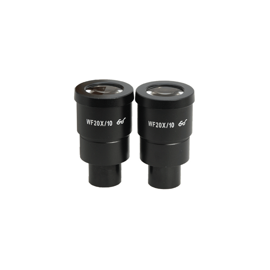 WF 20X Widefield Microscope Eyepieces, High Eyepoint, 30mm, FOV 10mm (Pair)