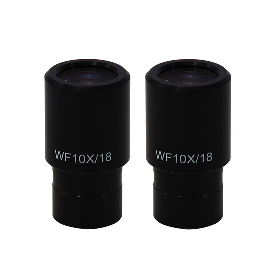 WF 10X Widefield Bausch and Lomb Microscope Eyepieces, High Eyepoint, 23.2mm, FOV 18mm (Pair)