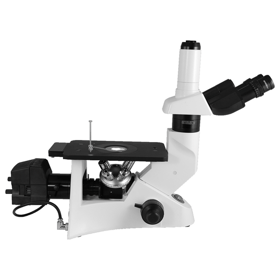 40X-400X Inverted Metallurgical Microscope, Trinocular, Halogen Light + Polarizing Kit