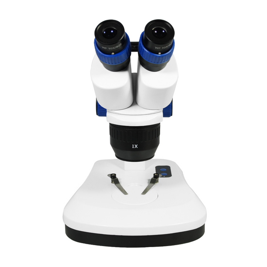 10X/30X Widefield Stereo Microscope, Bioncular, LED Top and Bottom Light, with Handle