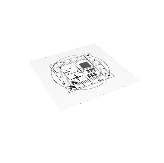 Microscope Stage Calibration Slide (Plastic) Multi-Functional Micrometer (Circle, Cross Line, Square, Net Grid, Angle Measurement)